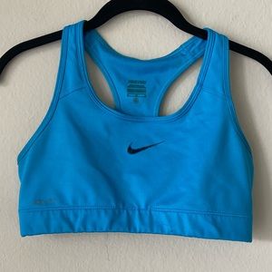 Nike Pro Dri-Fit Sports Bra, Blue, Size M
